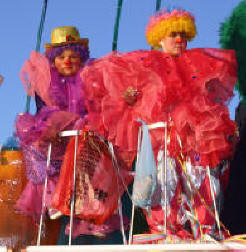 Mardi Gras is fun for the kids and adults, including young clowns...Bill Bell Photograph