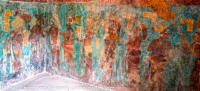  Mayan Archeological site, Pyramids in Bonampak, Murals at Bonampak