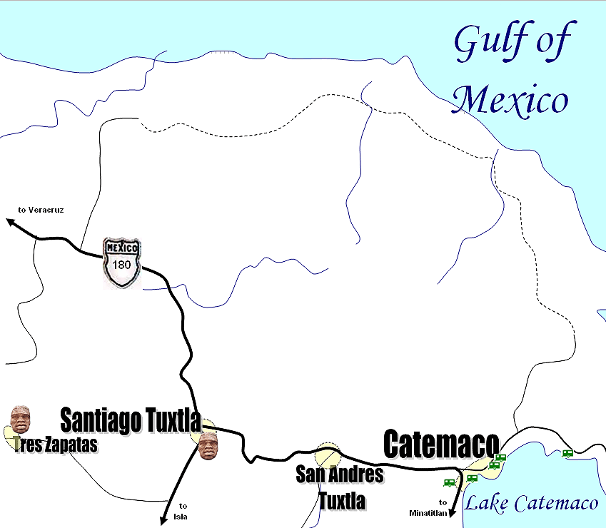 Lake Catemaco Map RV and Camping