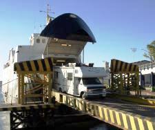 Off loading from th Santa Rosalia in Guaymas on the mainland of Mexico
