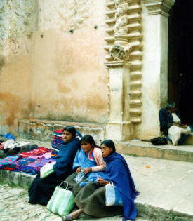 three yooung mayan women San Cristobal de las Casas, Chiapas Mexico Photography by Bill Bell