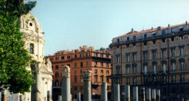 Ancient romanRuins blend into modern Rome Italy - Rome, Florence, Venice,  Ancient Roman towns and much more...photography by Bill Bell