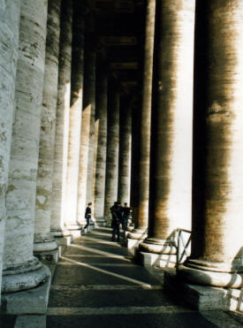 the pillars of the Vatican Italy - Rome, Florence, Venice,  Ancient Roman towns and much more...photography by Bill Bell