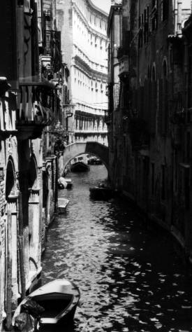 boats on the Venice canal More Italy Photography -  Venice, Florence, Rome,  Ancient Roman towns ...photography by Bill Bell